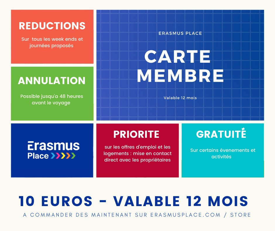 CARTE MEMBRE Exemplaire 2024 Erasmus Place